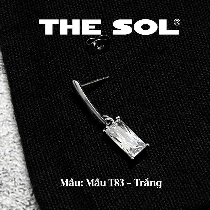  Khuyên Tai Titan Dia Rectangle - Chuôi Chốt 