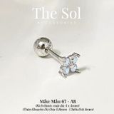  Khuyên Tai Thép Xi Mạ Mini Flower - Mẫu 67 