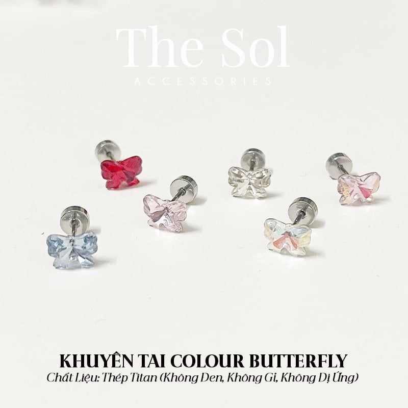  Khuyên Tai Titan Colour Butterfly 