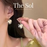  Bông Tai Hàn Quốc Shining Heart 