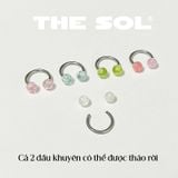  Khuyên Tai Titan Unisex SEPTUM Bi Nhựa Màu Sắc 