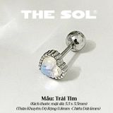  Khuyên Tai Thép Xi Mạ The Opal - Mẫu 122,123,124,125 