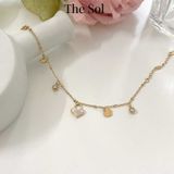  Lắc Tay Titan Golden Heart & Mini Dia - Mẫu 63 