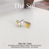 Khuyên Tai Titan SEPTUM Đá Hồ Điệp Màu Sắc 