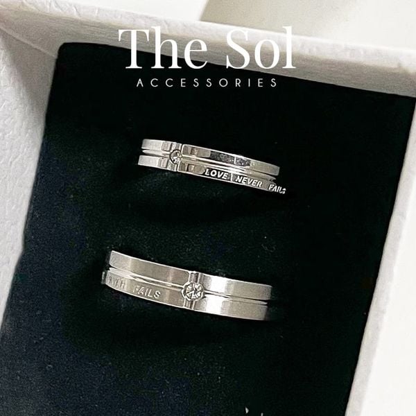  Nhẫn Titan Couple LOVE NOT FAIL 