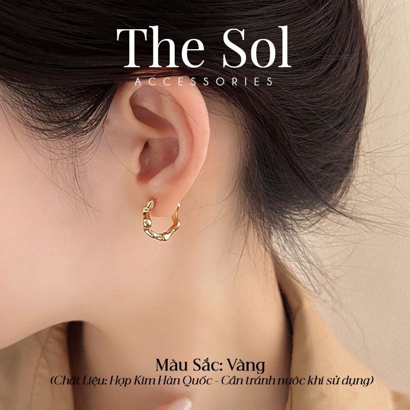 Bông Tai Hàn Quốc Mini Wave Hoops 