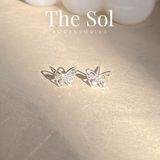  Bông Tai Bạc Colorful Butterfly 