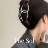  Kẹp Gắp Hàn Quốc Silver Chanel 