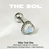 Khuyên Tai Thép Xi Mạ The Opal - Mẫu 122,123,124,125 