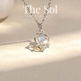  Dây Chuyền Bạc Moonstone Heart 