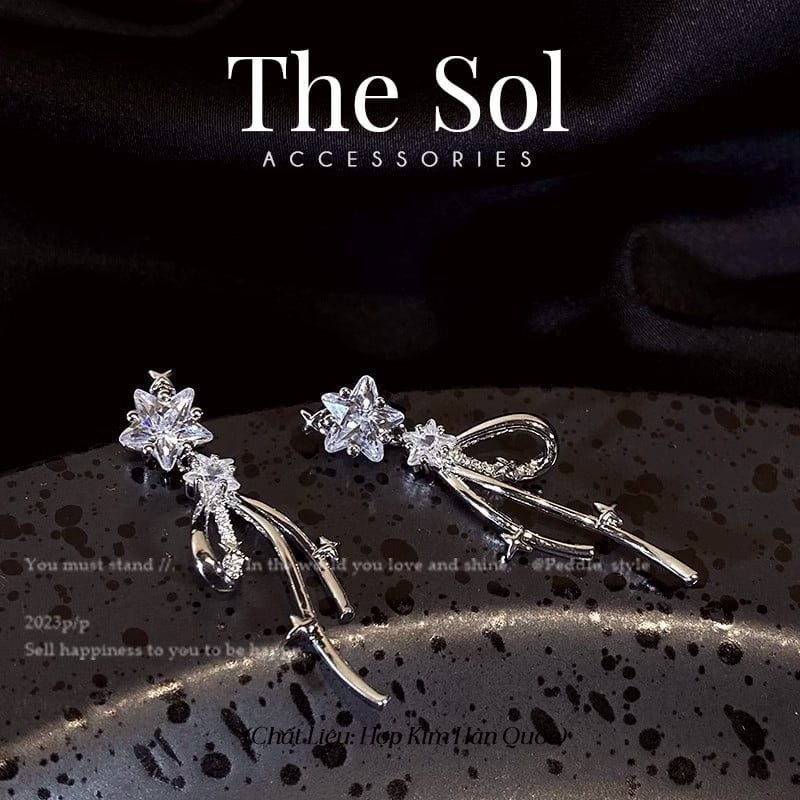  Bông Tai Hàn Quốc Star Diamond 