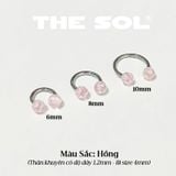  Khuyên Tai Titan Unisex SEPTUM Bi Nhựa Màu Sắc 