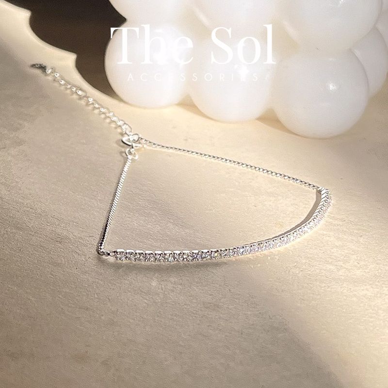  Lắc Tay Bạc Diamond Line 