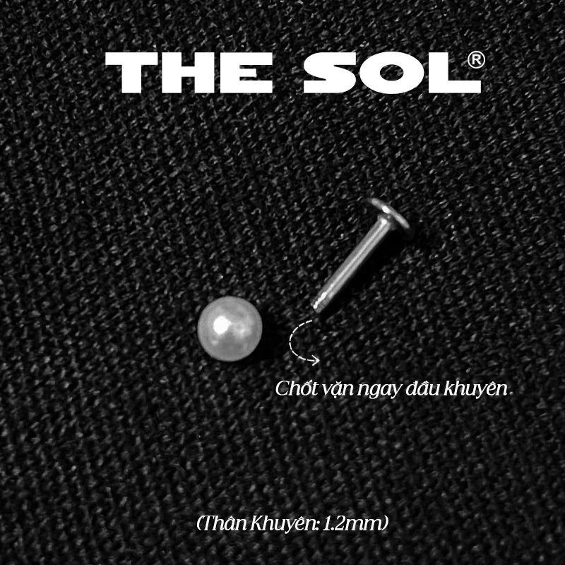  Khuyên Tai Titan Unisex Ngọc Trai Đế Dẹt 