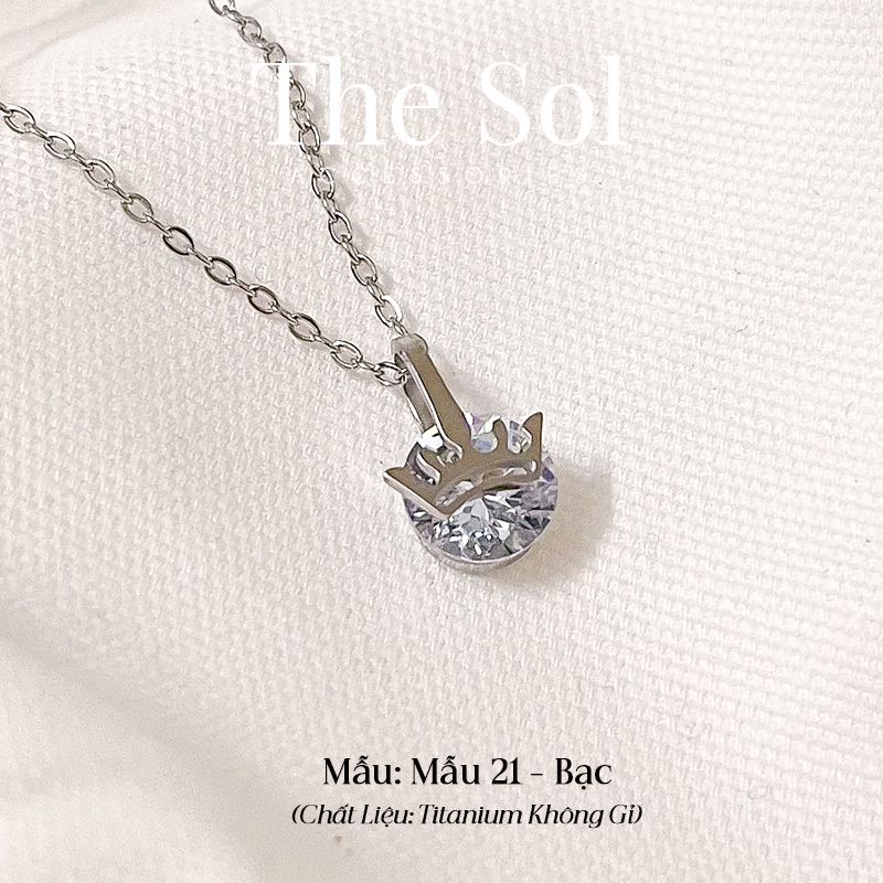 Dây Chuyền Titan Mini Crown Diamond - Mẫu 21 