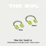  Khuyên Tai Titan Unisex SEPTUM Bi Nhựa Màu Sắc 