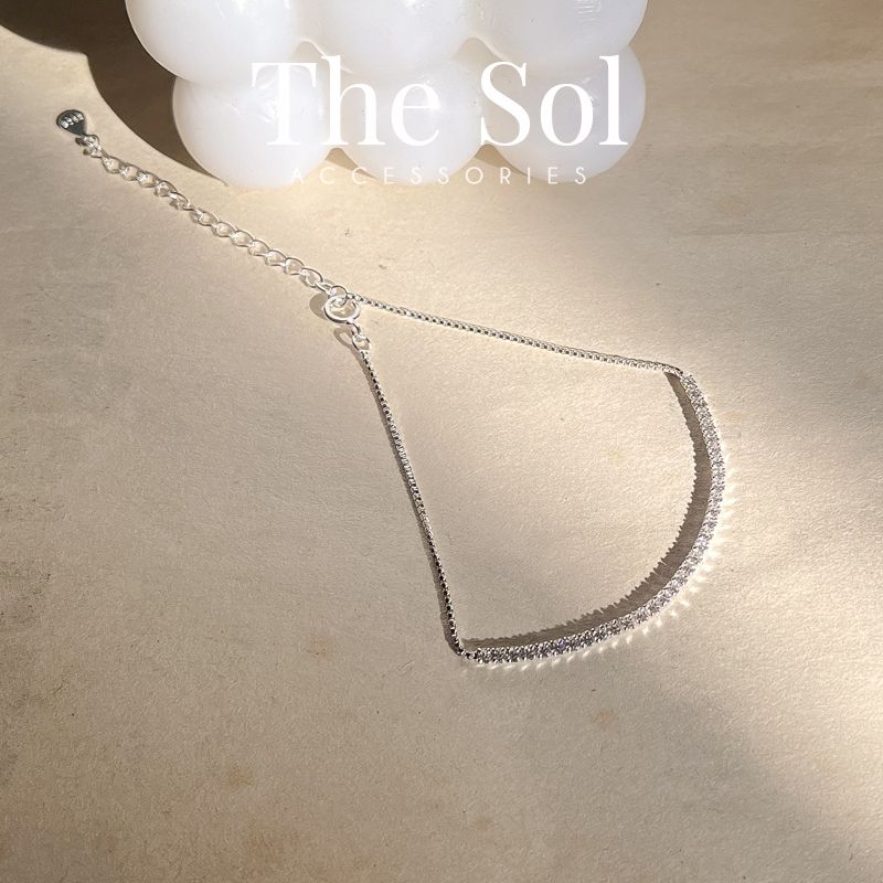  Lắc Tay Bạc Diamond Line 