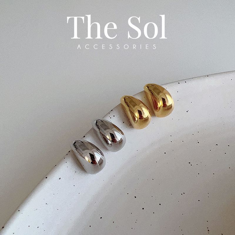  Bông Tai Hàn Quốc Metal Drop 