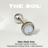  Khuyên Tai Thép Xi Mạ The Opal - Mẫu 122,123,124,125 