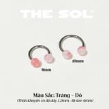  Khuyên Tai Titan Unisex SEPTUM Bi Nhựa Màu Sắc 