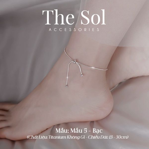  Lắc Chân Titan Dây Rút Simple - Mẫu 5 