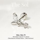  Khuyên Tai Thép Xi Mạ Drop Dia Butterfly - Mẫu 79 