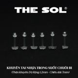  Khuyên Tai Nhựa Unisex Nhiều Hình Chuôi Bi - 1 Chiếc 