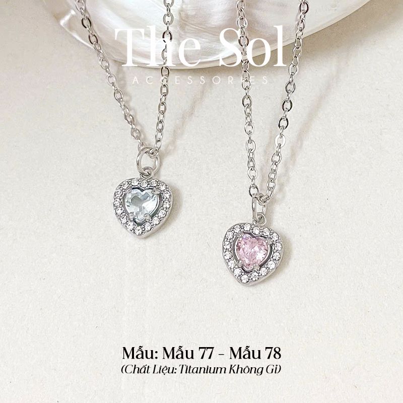  Dây Chuyền Titan Blue Heart - Mẫu 78 