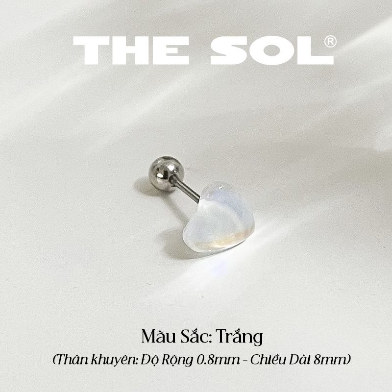  Khuyên Tai Titan Unisex Colorful Heart - 1 Chiếc 