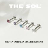  Khuyên Tai Titan Unisex Colour Diamond 