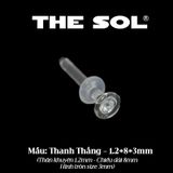  Khuyên Thủy Tinh Unisex - Thanh Thẳng 
