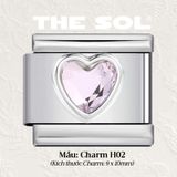  Charm Titan Italian Bracelet - Colour Heart 