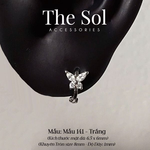  Khuyên Tai Hợp Kim Dia Butterfly - Mẫu 141 