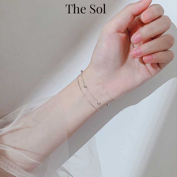  Lắc Tay Bạc Double Lines 