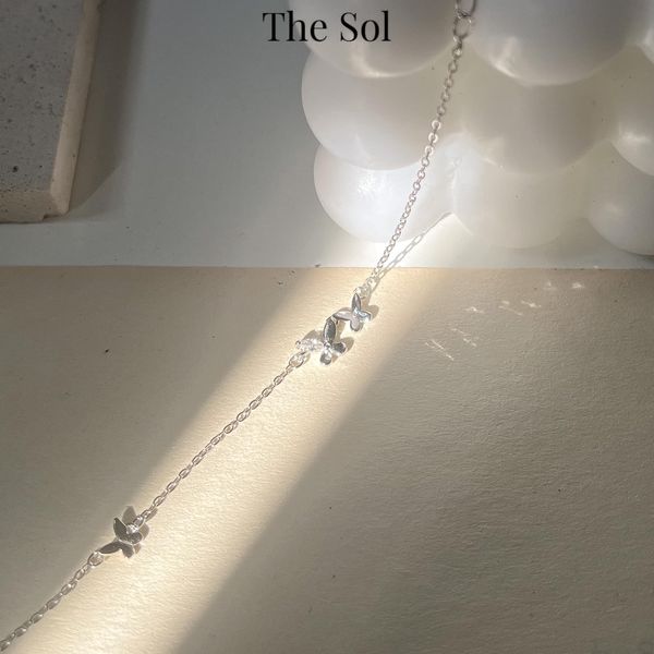  Lắc Tay Bạc Double Butterflies 