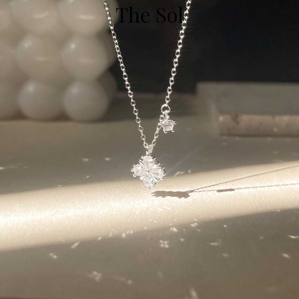  Dây Chuyền Bạc Diamond Clover 