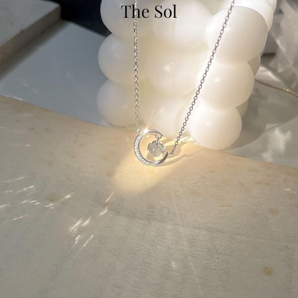  Dây Chuyền Bạc Blue Stone & Moon 