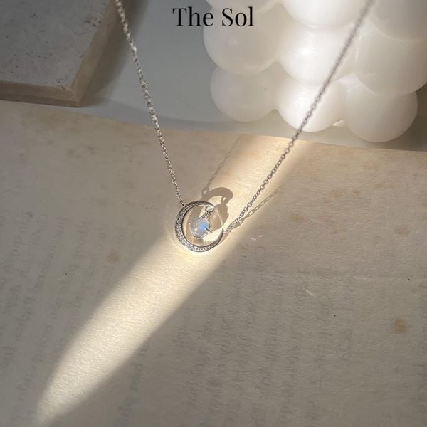  Dây Chuyền Bạc Blue Stone & Moon 