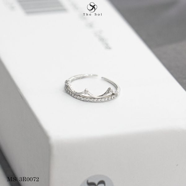  Nhẫn Bạc Crown Triple Dia 