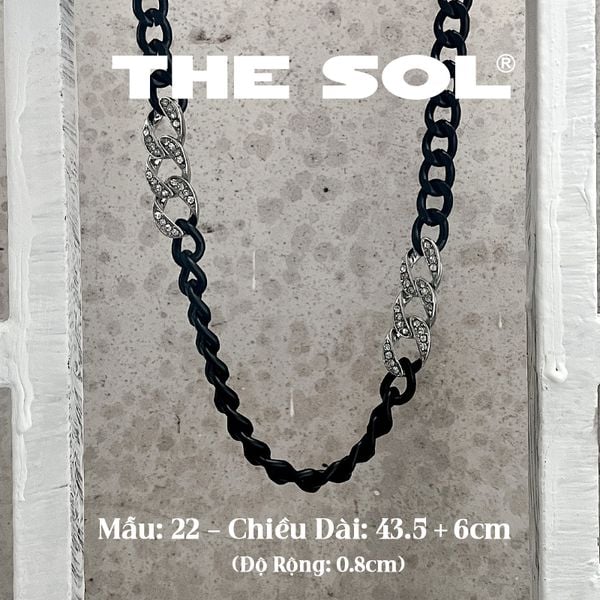  Dây Chuyền Titan Unisex Black Chain - Mẫu 22 