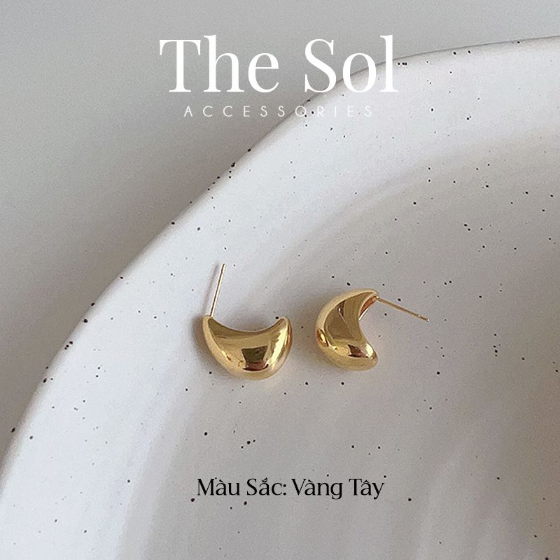  Bông Tai Hàn Quốc Metal Drop 