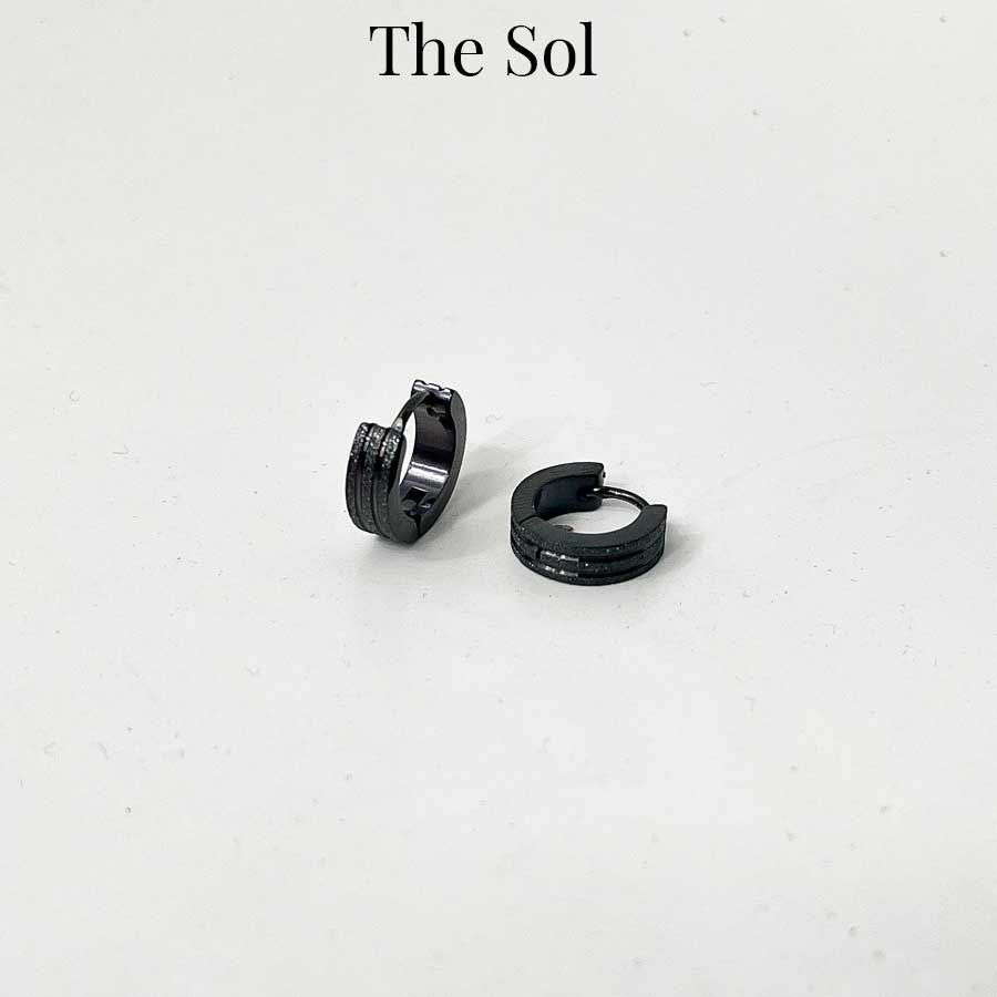  Khuyên Tai Titan Unisex Harsh Thick - 2 Lines - Mẫu T99 