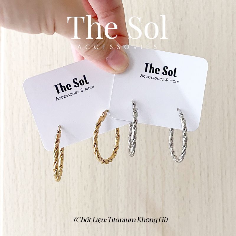  Bông Tai Titan Twisted Hoops 