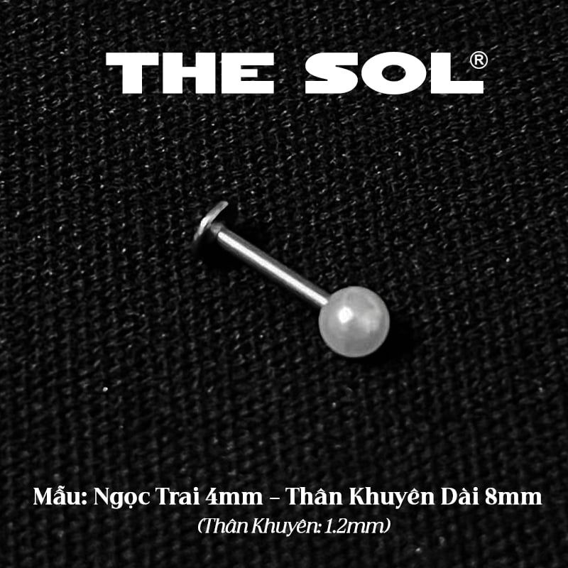  Khuyên Tai Titan Unisex Ngọc Trai Đế Dẹt 