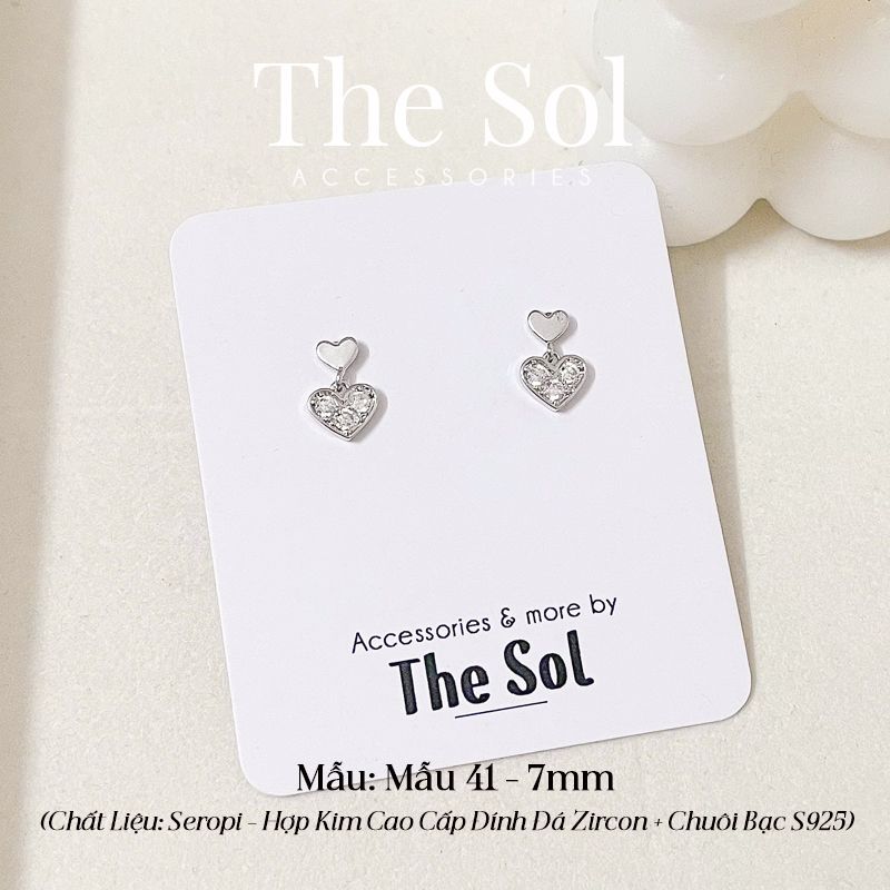  Bông Tai Seropi Double Hearts - Mẫu 41 