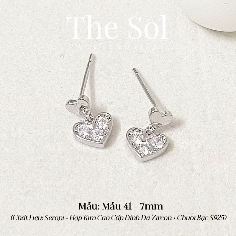  Bông Tai Seropi Double Hearts - Mẫu 41 