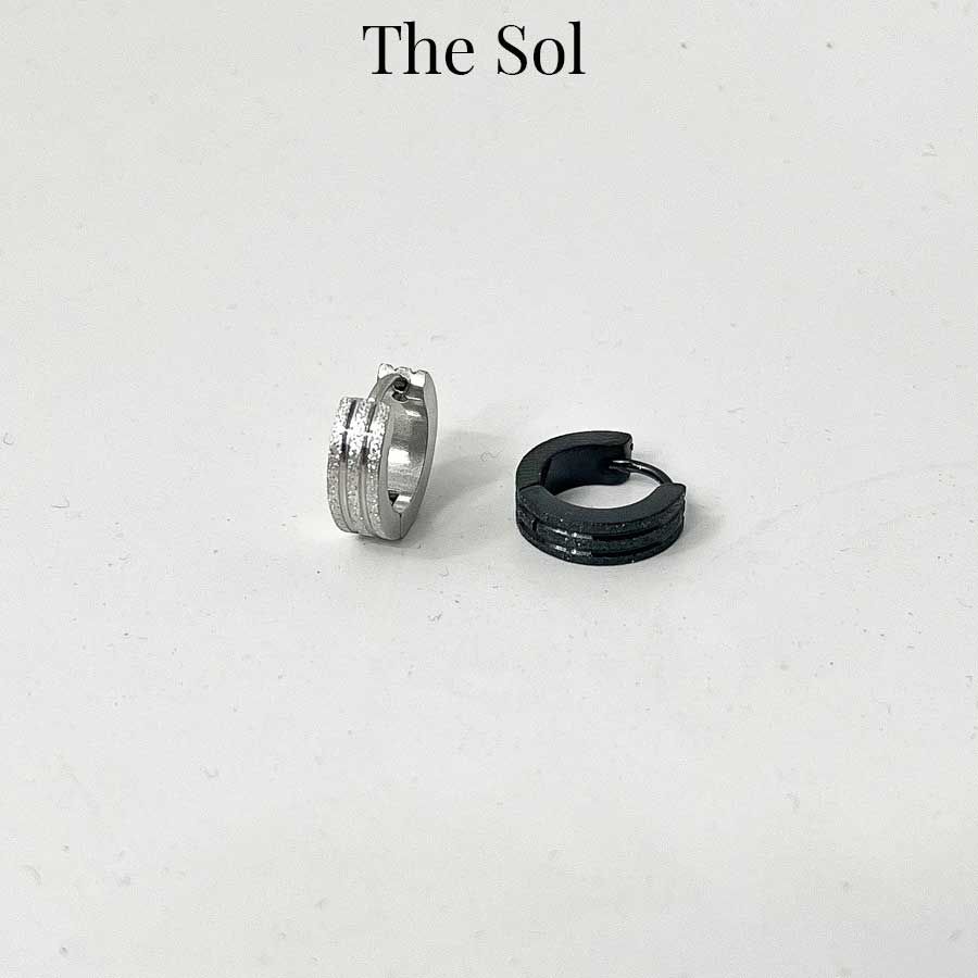  Khuyên Tai Titan Unisex Harsh Thick - 2 Lines - Mẫu T99 