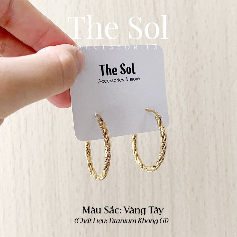  Bông Tai Titan Twisted Hoops 
