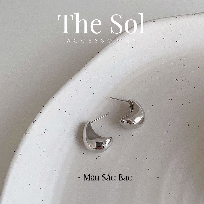  Bông Tai Hàn Quốc Metal Drop 