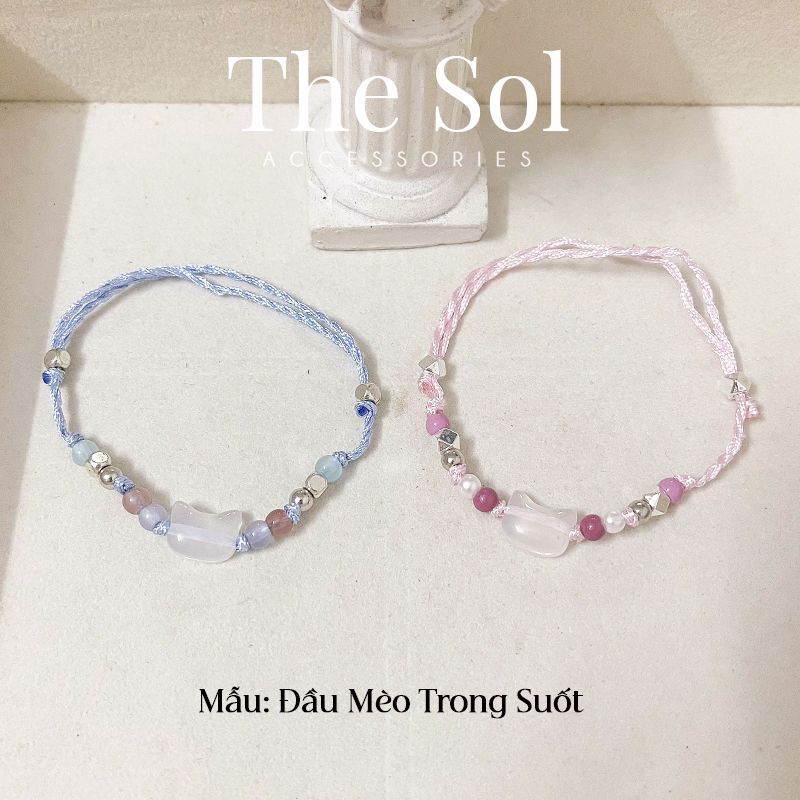  Lắc Tay Hàn Quốc Crystal Cat's Head 